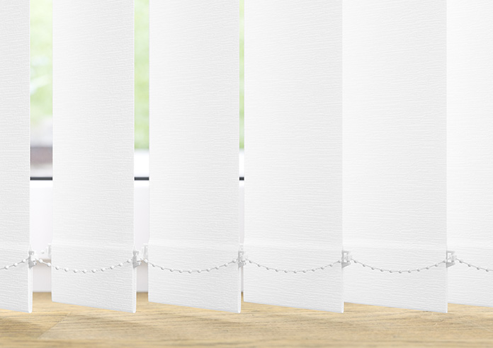 Toulouse (Blackout), Textured White - Vertical Blind - Image 4